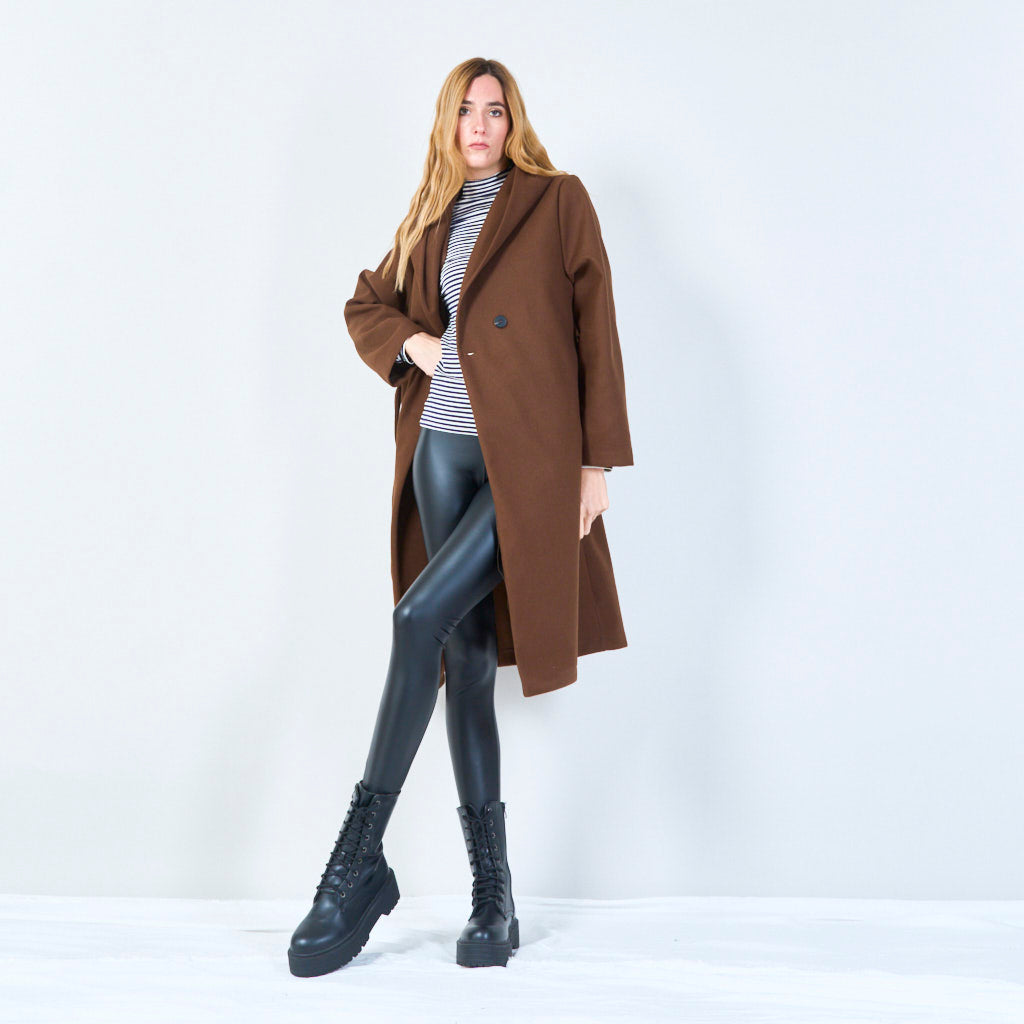 Manteau long élégant avec capuche