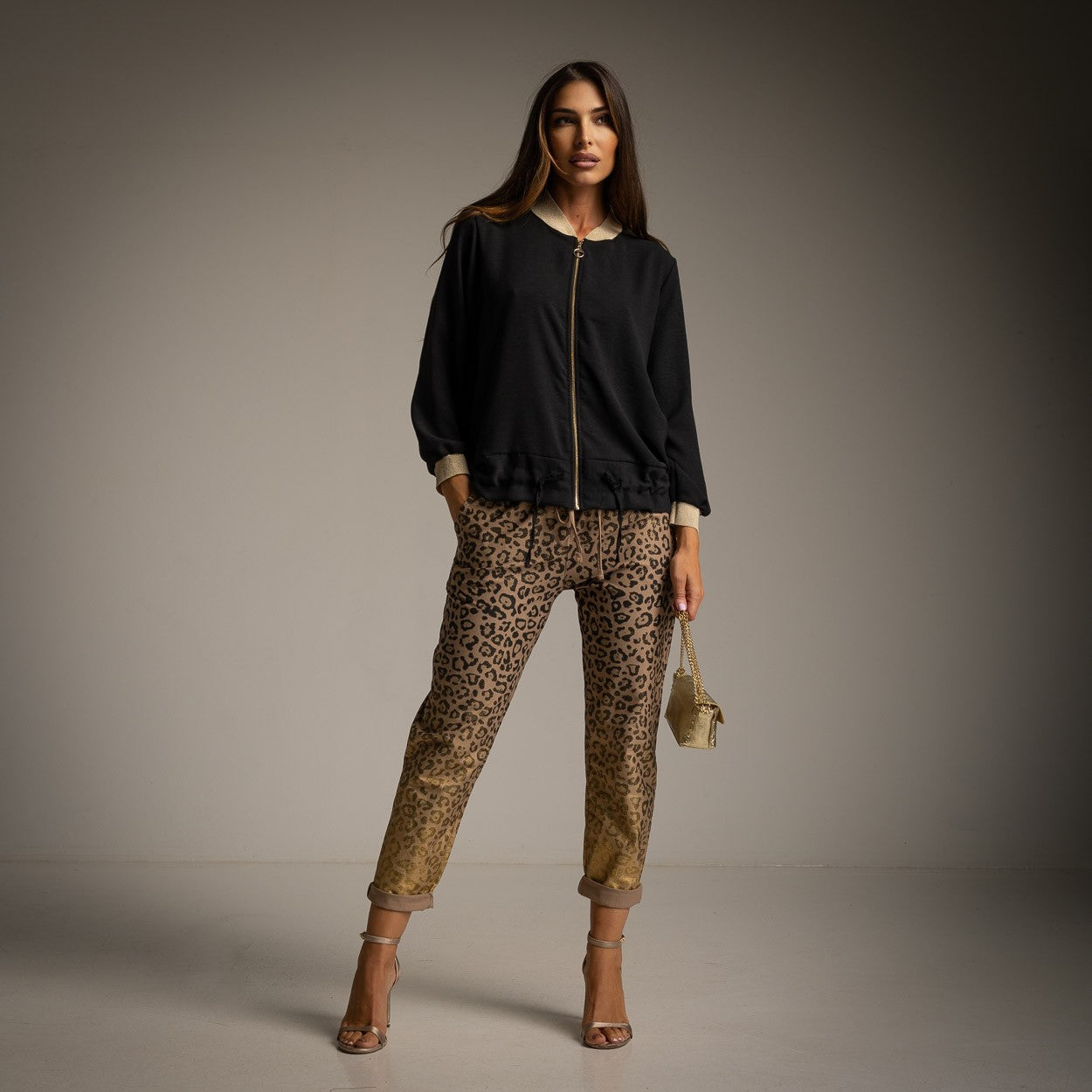 Bomber élastique lurex