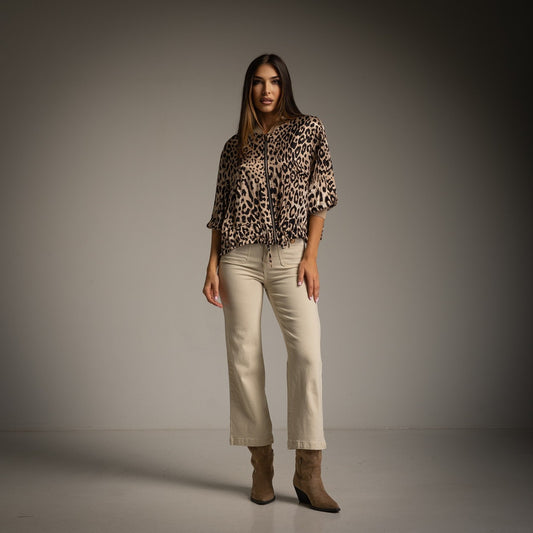 Bombe satin animal print