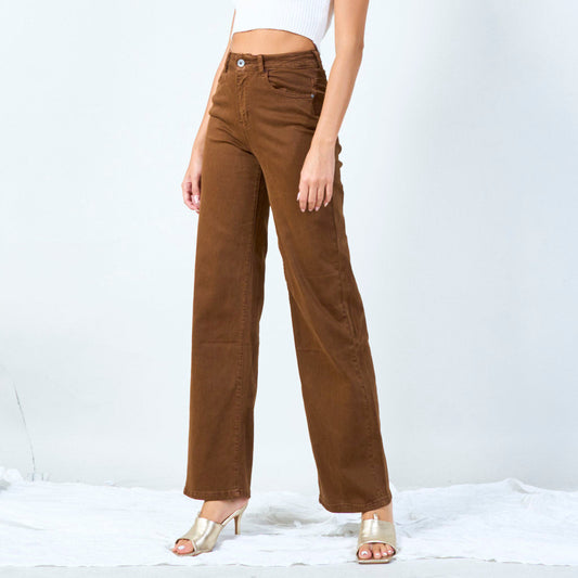Pantalon en denim à jambes larges